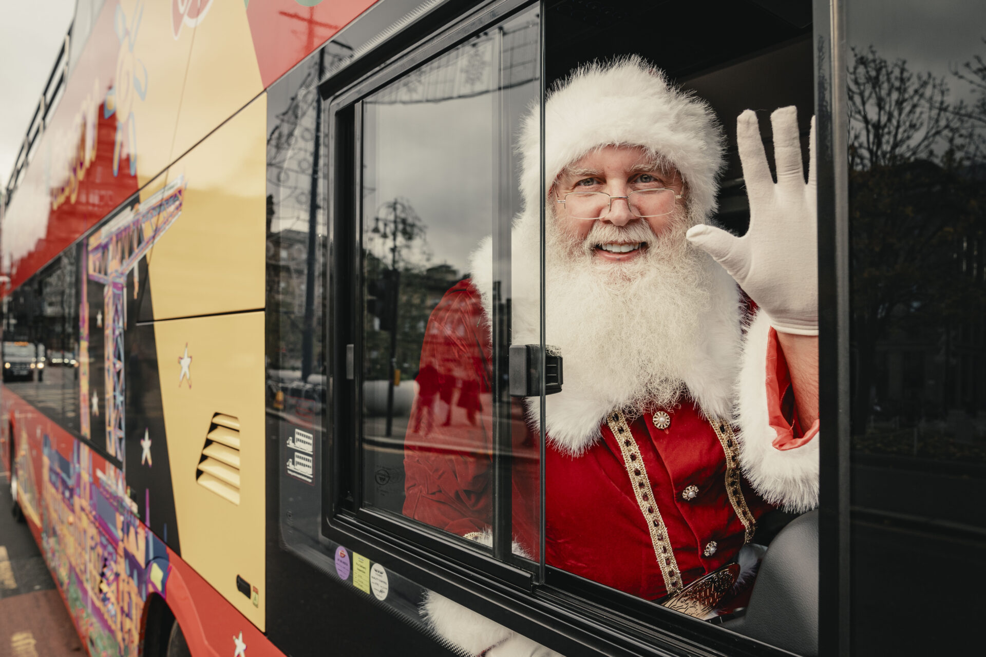 Santa on City Sightseeing Bus